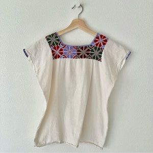 One-of-a-kind Mexican Embroidered Top